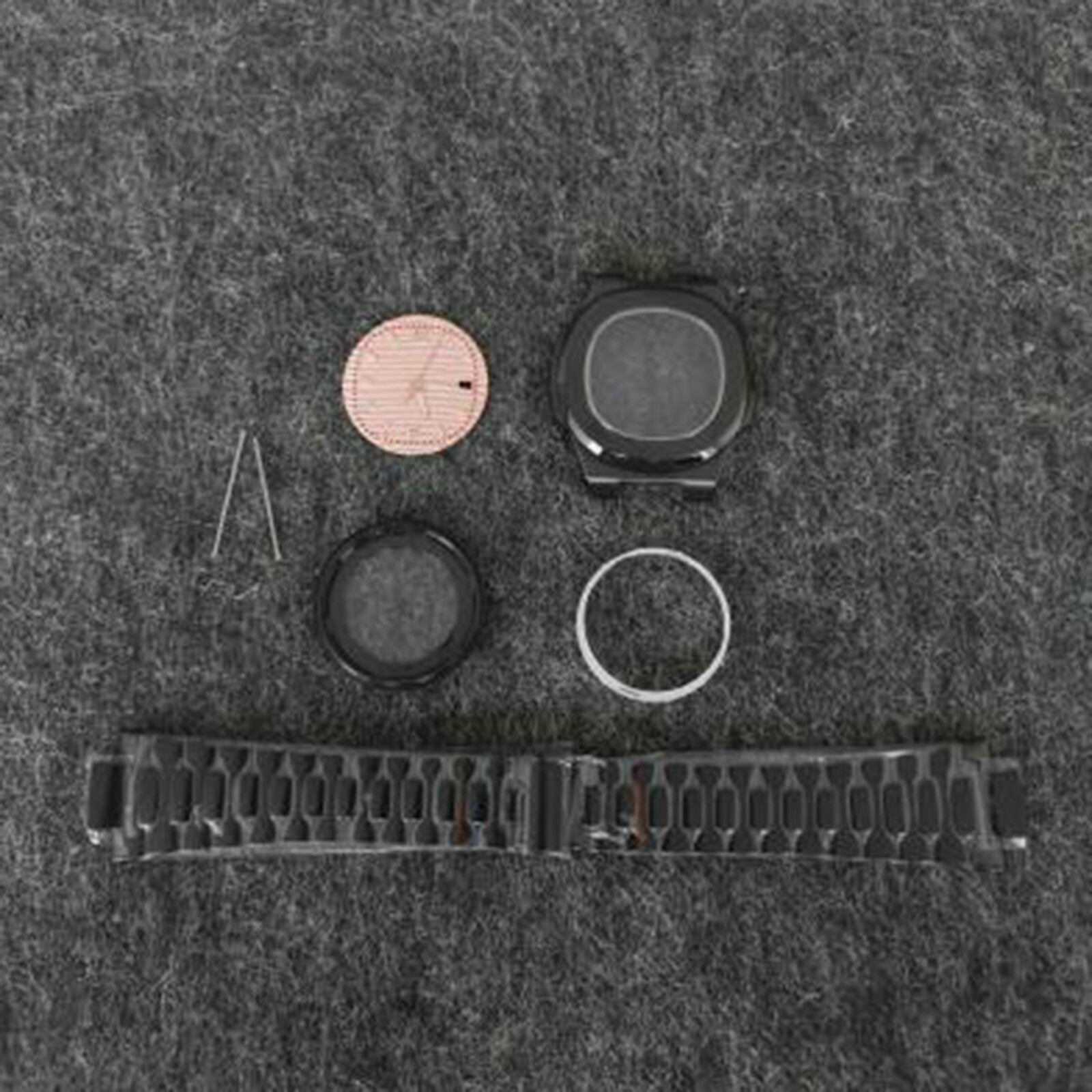 41MM Nautilus Style Black Watch Case Strap Sapphire Glass for NH35/NH36 Movement
