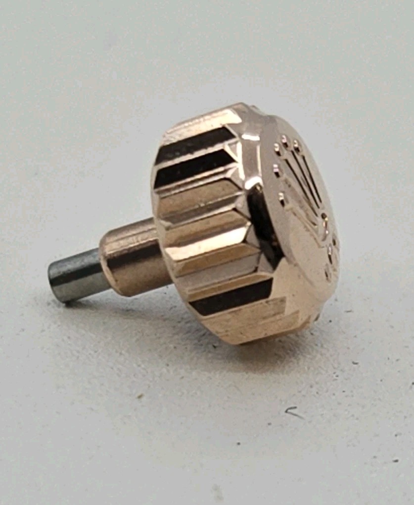 Rolex Crown 6mm., 3 Dots , ,18k Rose Gold, NOS
