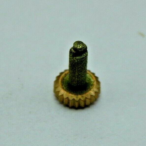 Vintage NEW OLD STOCK original Mido Crown Gold Jaune 3021 4.2mm two piece stem