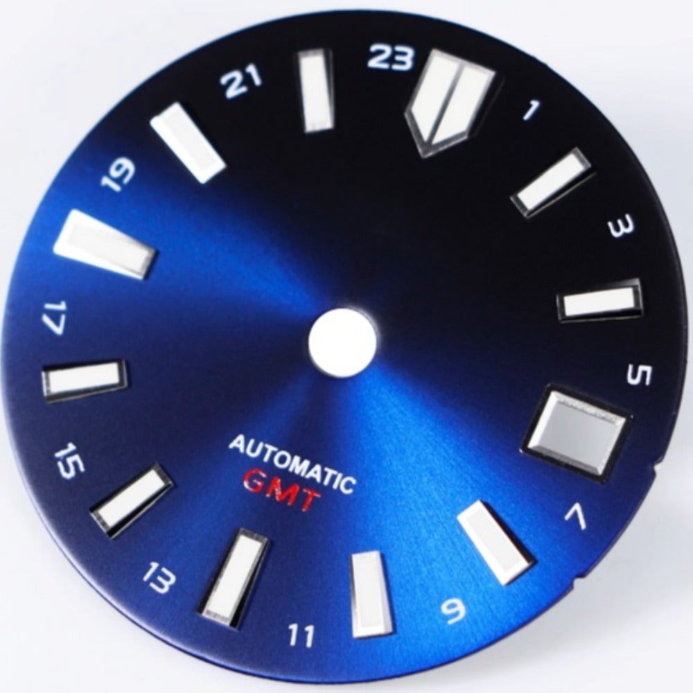 Gradual Blue 28.5mm MOP Modified Seashell Watch Dial for NH34 GMT Movement