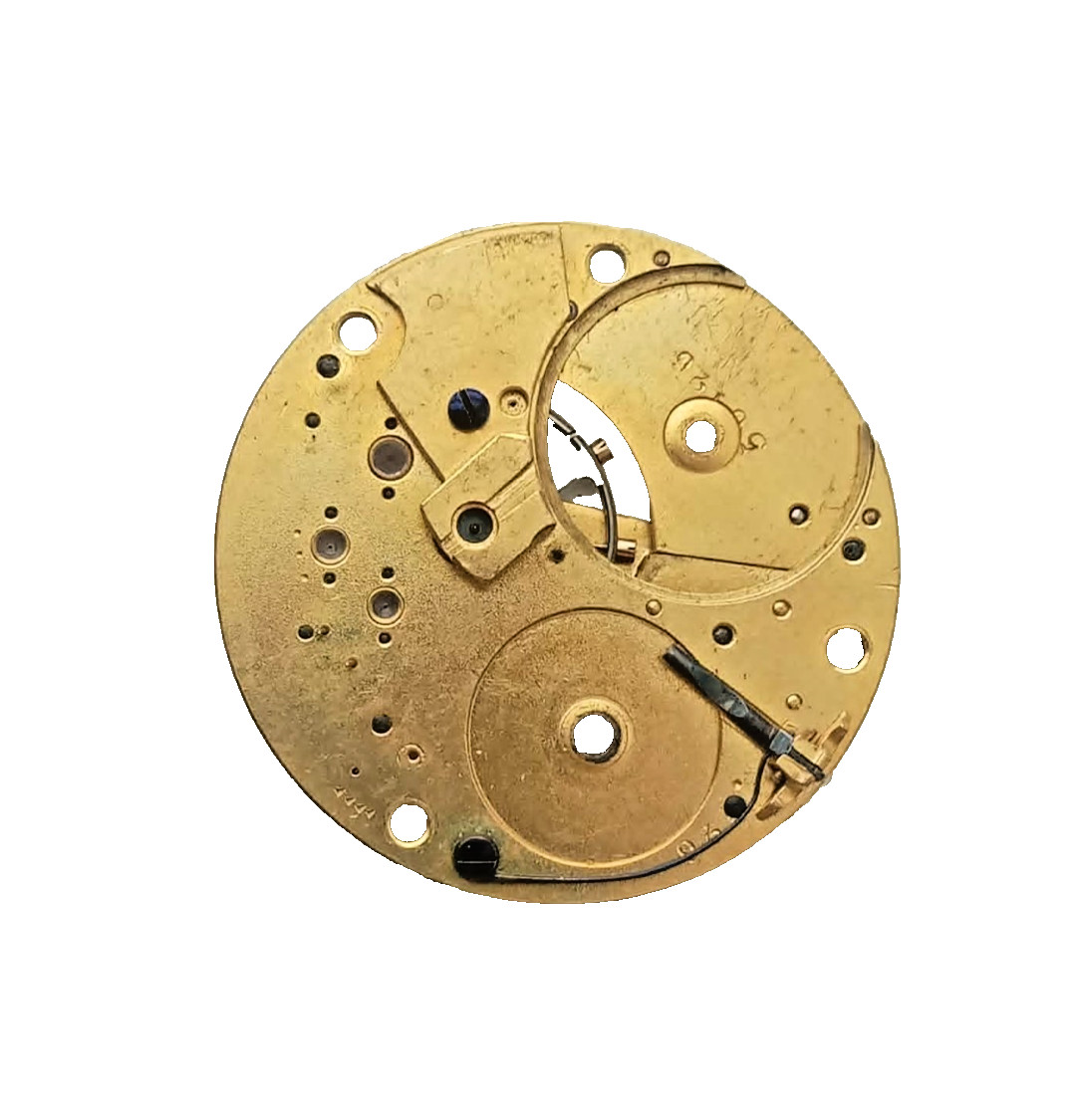 Antique Jas Bisshop Pocket Watch Mechanism Plate 20 Bunhill Row London
