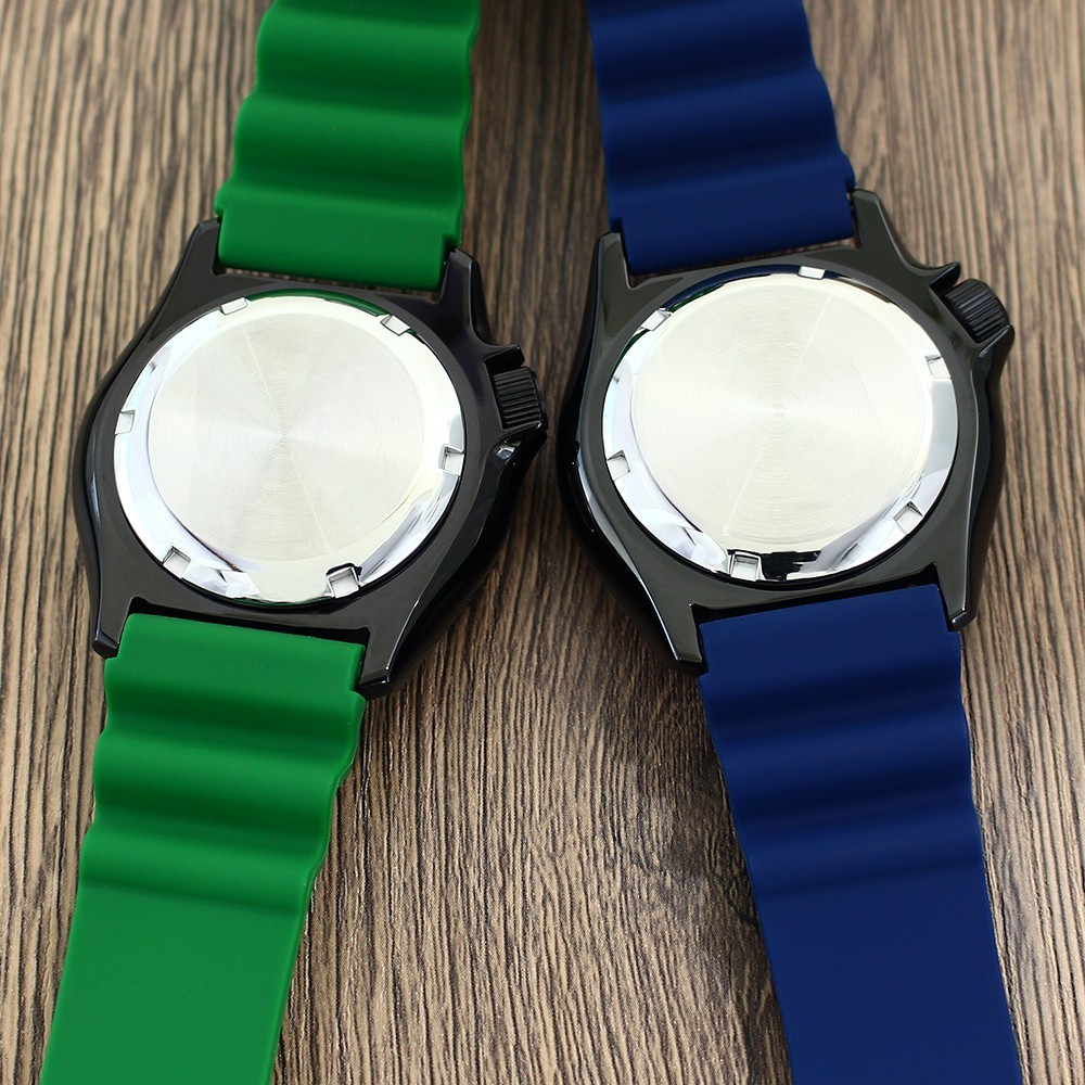 42.5mm Black Steel 10ATM Watch Case Strap Modify SKX007 Mod Sapphire Fit NH35 36
