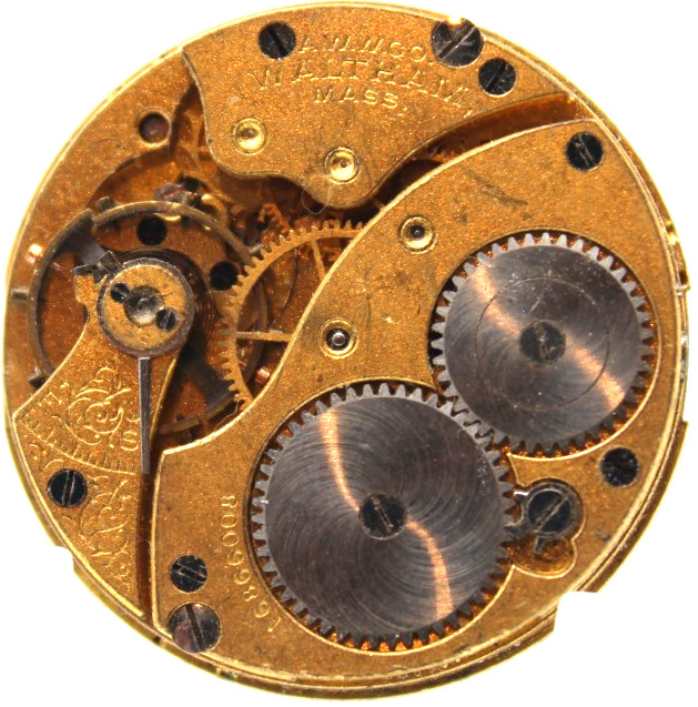 1908 WALTHAM POCKET WATCH MOVEMENT 16866008 GRADE: 160 0s 7j (KT3)