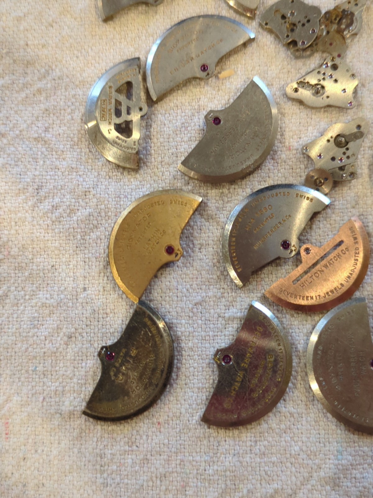 Large Lot Of Vintage Automatic Bidynator Watch Rotor Parts. Over 4 Ounces!!