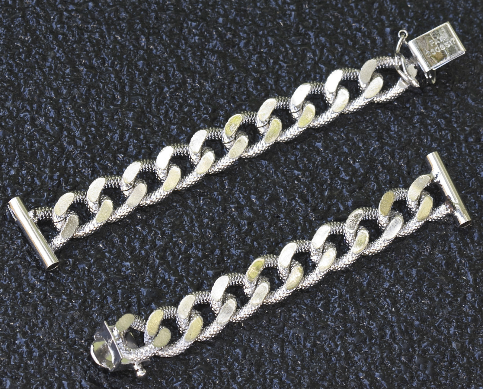 Rare 1960s ladies silver color ID bracelet vintage watch band JB Champion USA