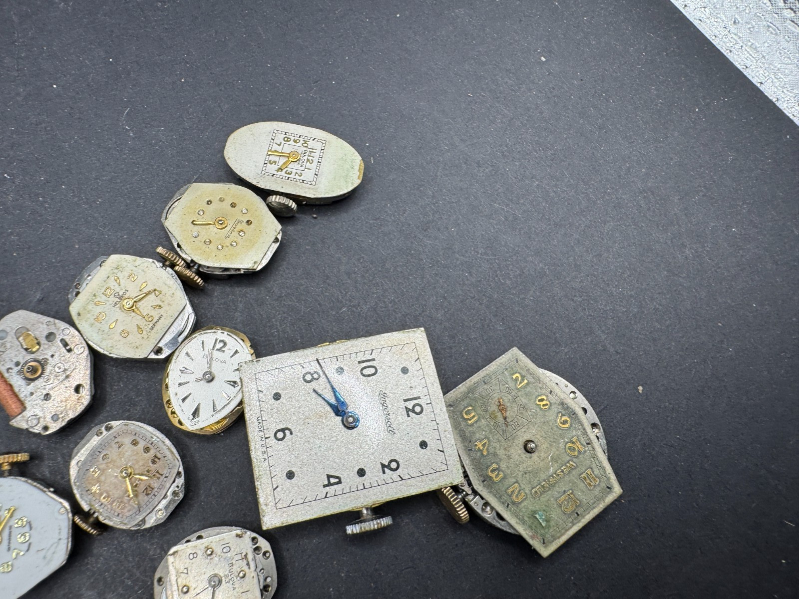 Vintage Rare Lot of 33 Automatic Movements Waltham Benrus Westfield Clinton