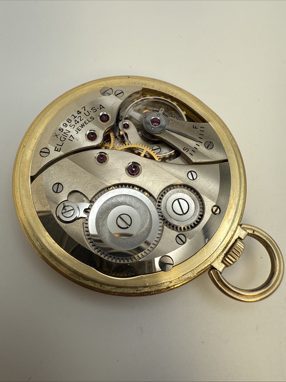 Elgin National Watch Grade 542 Size 10s/17Jewels. (Working).