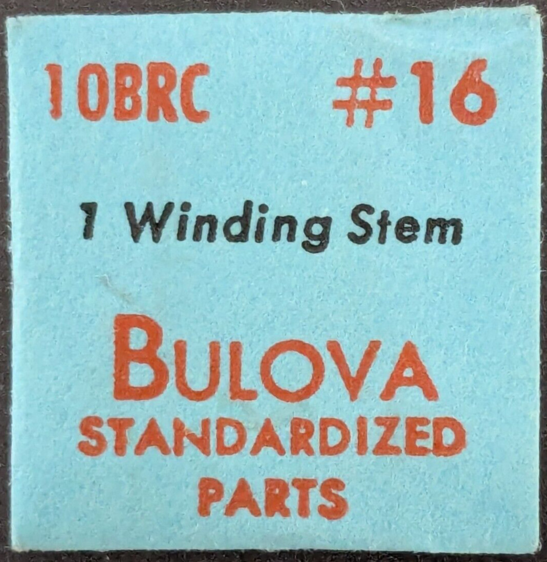 NOS NEW Genuine Bulova Cal 10BRC 9AR 9ARC 9AS 10CMC # 16 Winding Stem Watch Part