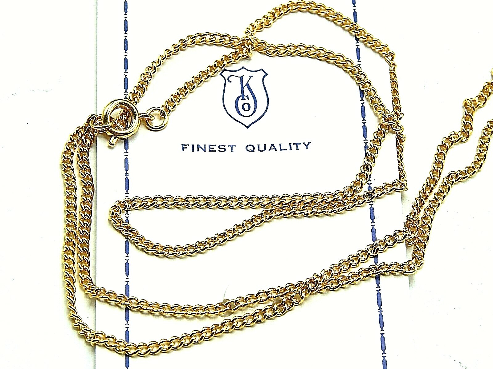 NEW with Tags NEW OLD STOCK Unused 24inch gold plated chain necklace Kco USA