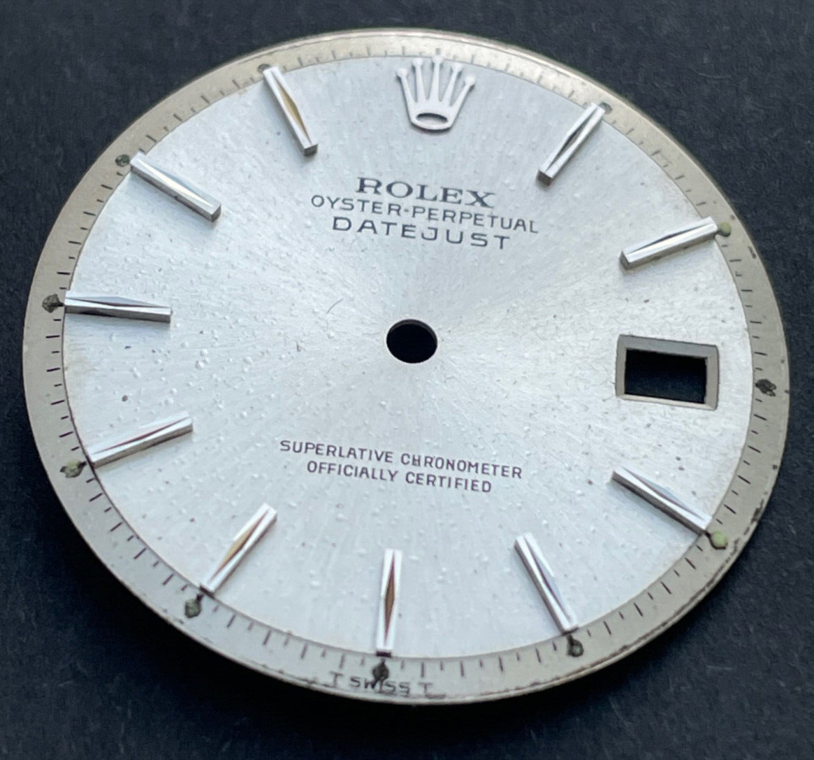 Vintage Rolex Oyster Perpertual Datejust Watch Dial For 36mm Case 1601 1603 1600
