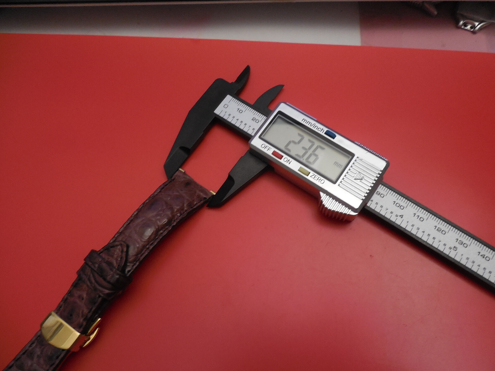 CUSTOM HAND MADE 34MM CROCODILE DEPLOYMENT STRAP FOR OMEGA 34MM CONSTELLATION