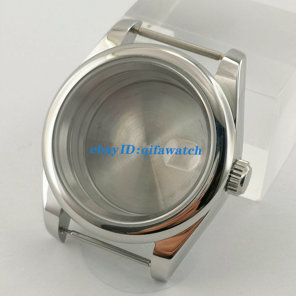 36mm sapphire Watch Case glass solid back For NH35 NH36 Automatic Movement