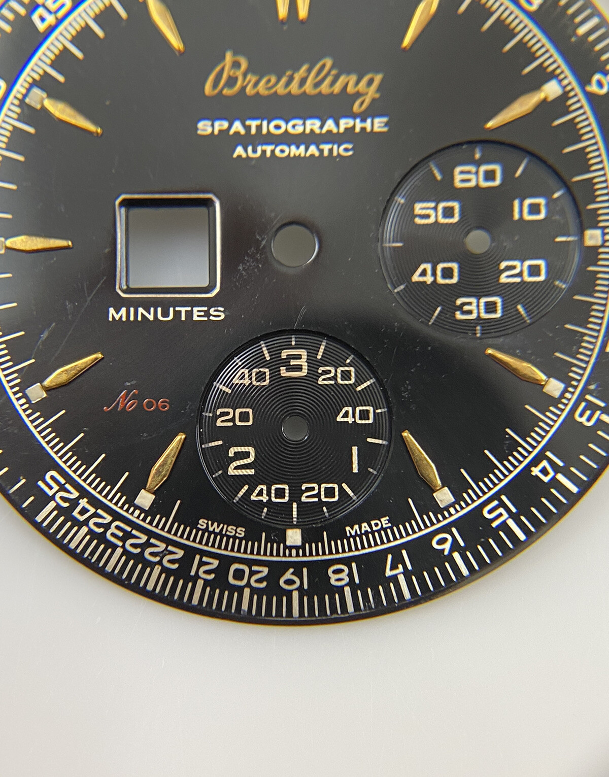 Original Breitling Montbrillant Navitimer Spatiographe H36030 Black/Gold Dial