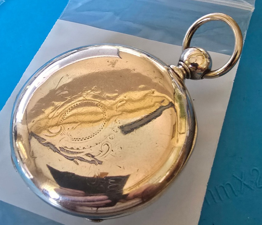 VINTAGE BIG 4OZ 18 SIZE COIN SILVER DUEBER POCKET WATCH CASE KEY WIND/KEY SET