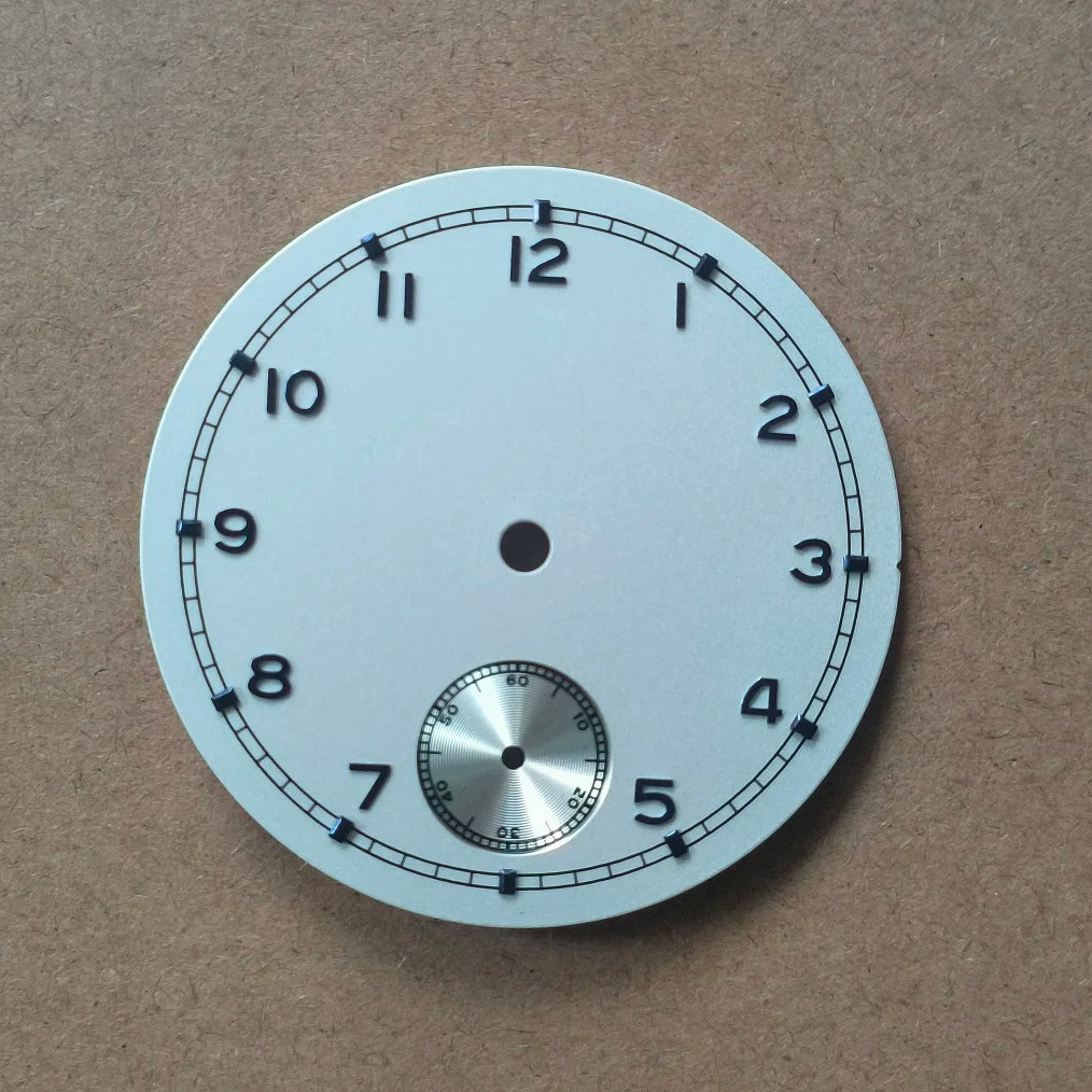 37mm White dial Blue number Thickness 0.4mm for ETA6498 ST3621 movement