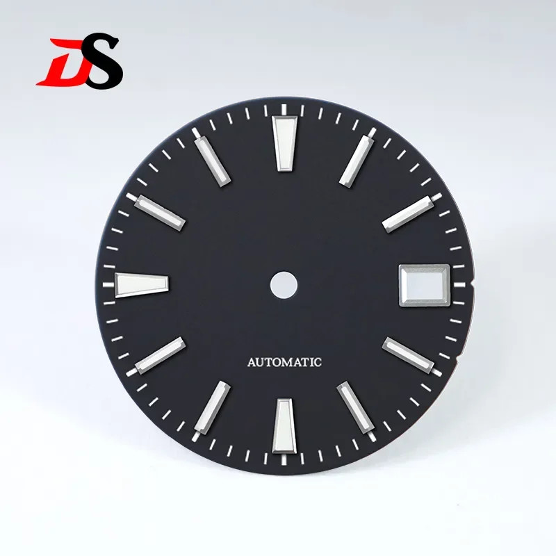 NH35 Dial 28.5mm Sunburst Dial Blue Lume Watch Accessories for NH36NH35 Movement