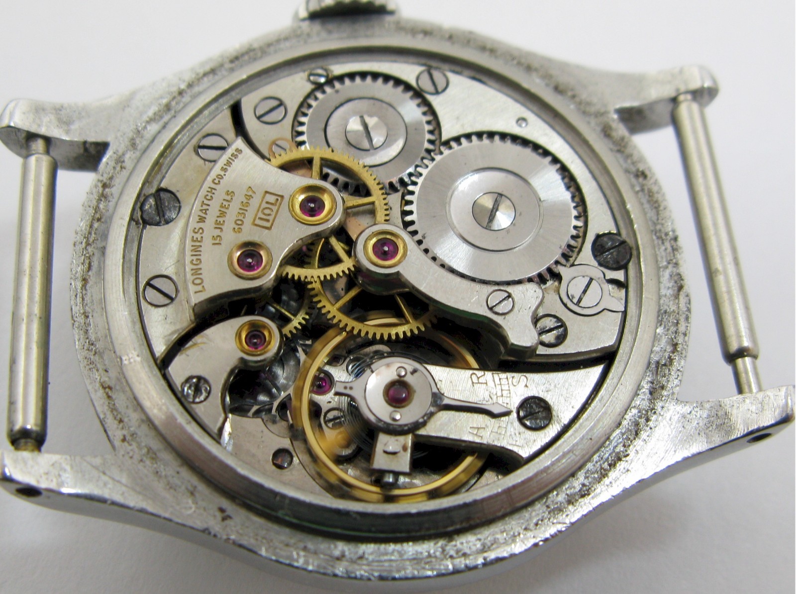Longines 10L Movement 17 jewels with sweep second & stainless steel case …