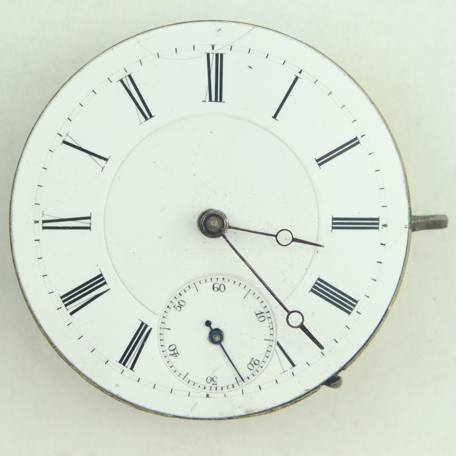 Antique 35.8mm Unbranded Mechanical Hunter Pocket Watch Movement for Parts