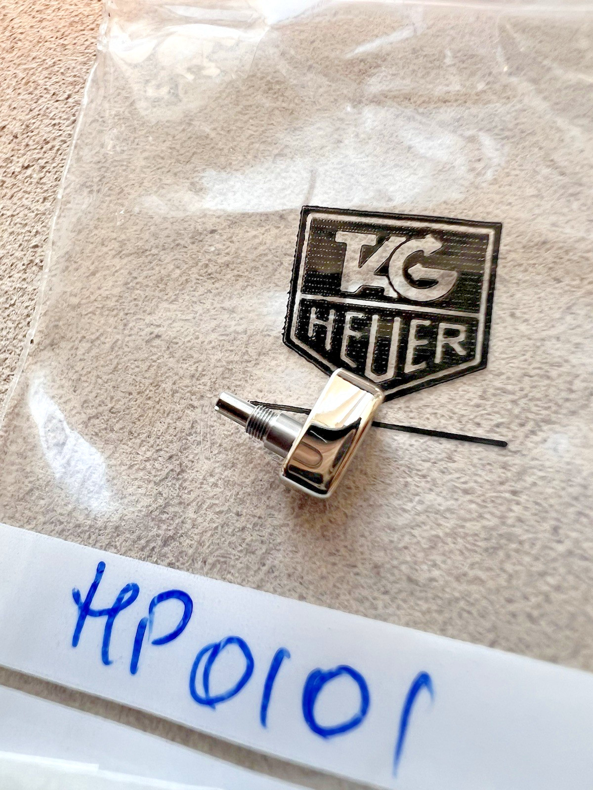 BRAND NEW FACTORY TAG HEUER S/S CARRERA 02-2POSITION GLOSS CHRONO HP0101 PUSHER