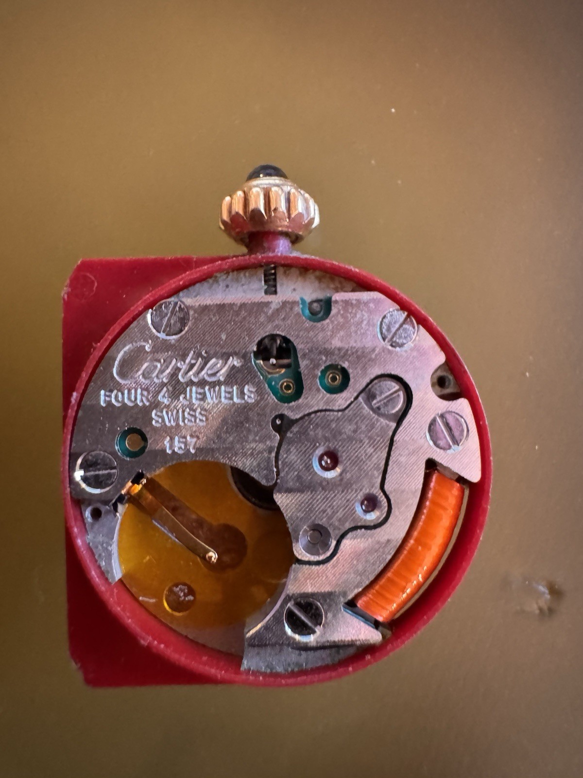 Cartier Movement Cal. 157, Dial, Hands And Crown