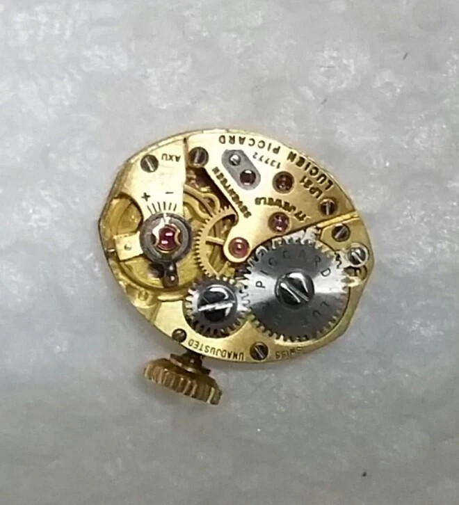 LUCIEN PICARD LADIES WATCH MOVEMENT, DIAL, GOLD CROWN, HANDS TESTED 100% WORKIN
