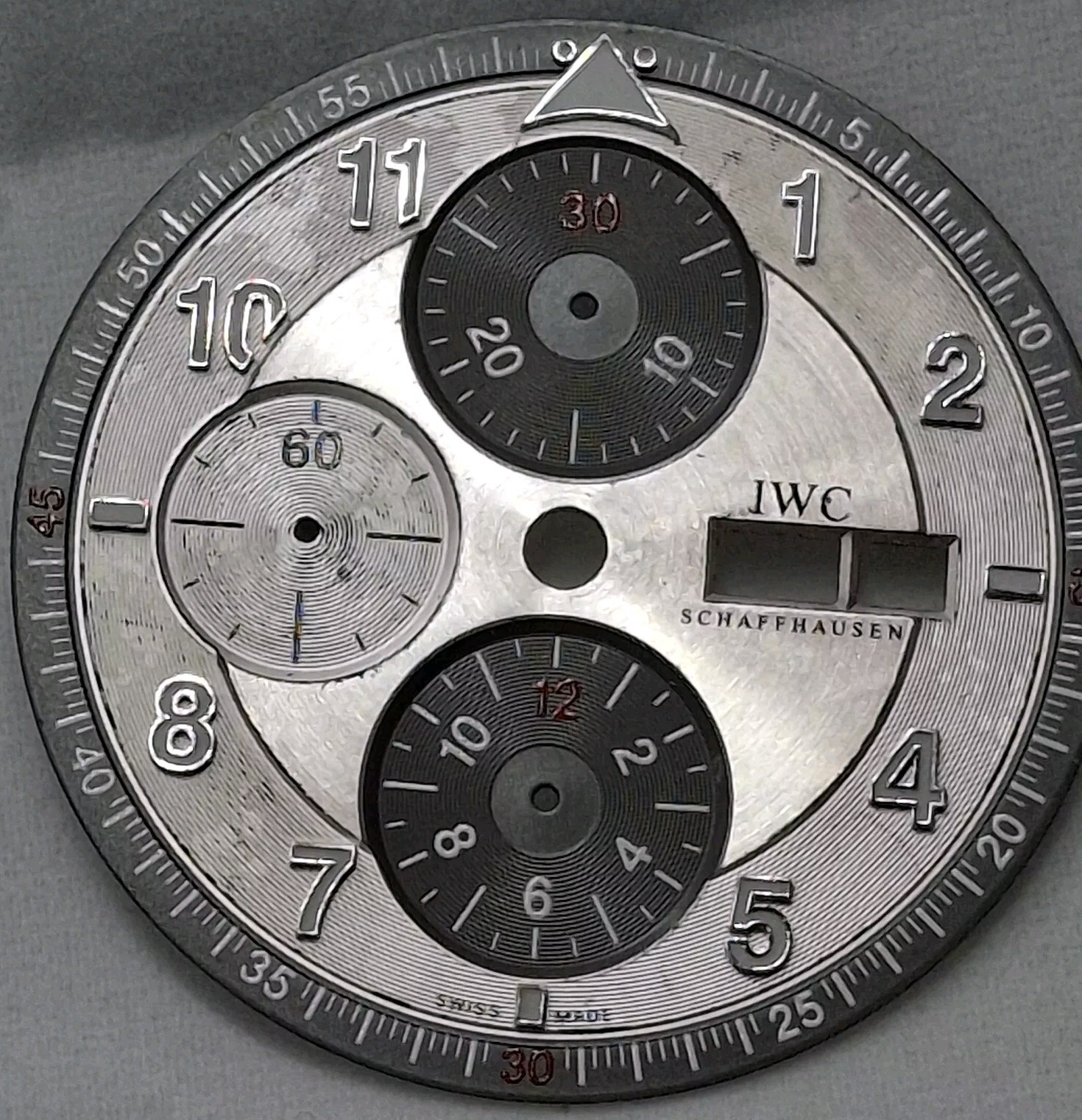 IWC International Watch Co Chronograph vintage dial 35mm PARTS Part Swiss #x6