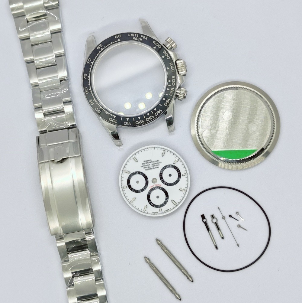 DIY 40mm Stainless Steel watch kit For 4131 7750 4130 Aftersales accessories