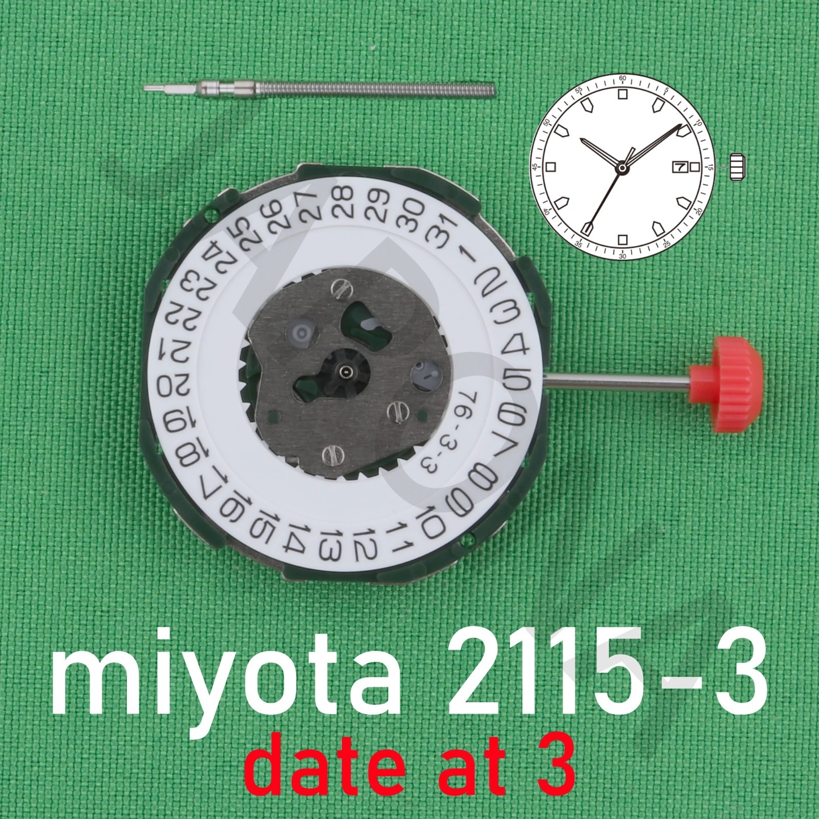 Quartz Watch Movement 2115 Japan Date 4.15mm Replacement Repair Parts