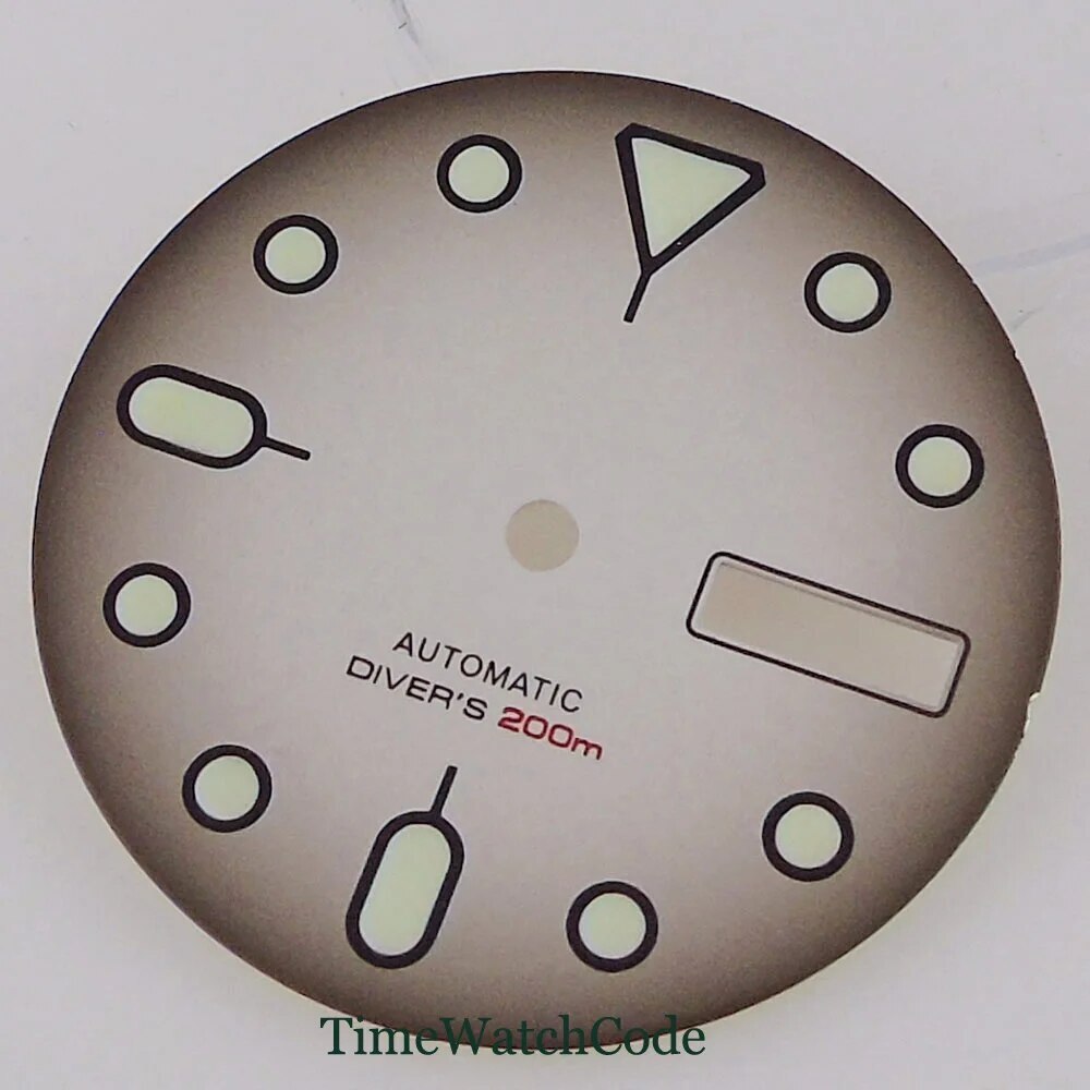 29mm Watch Dial Face Black Gray Orange Dial for NH36 for 3H 3.8H 4.1H Crown
