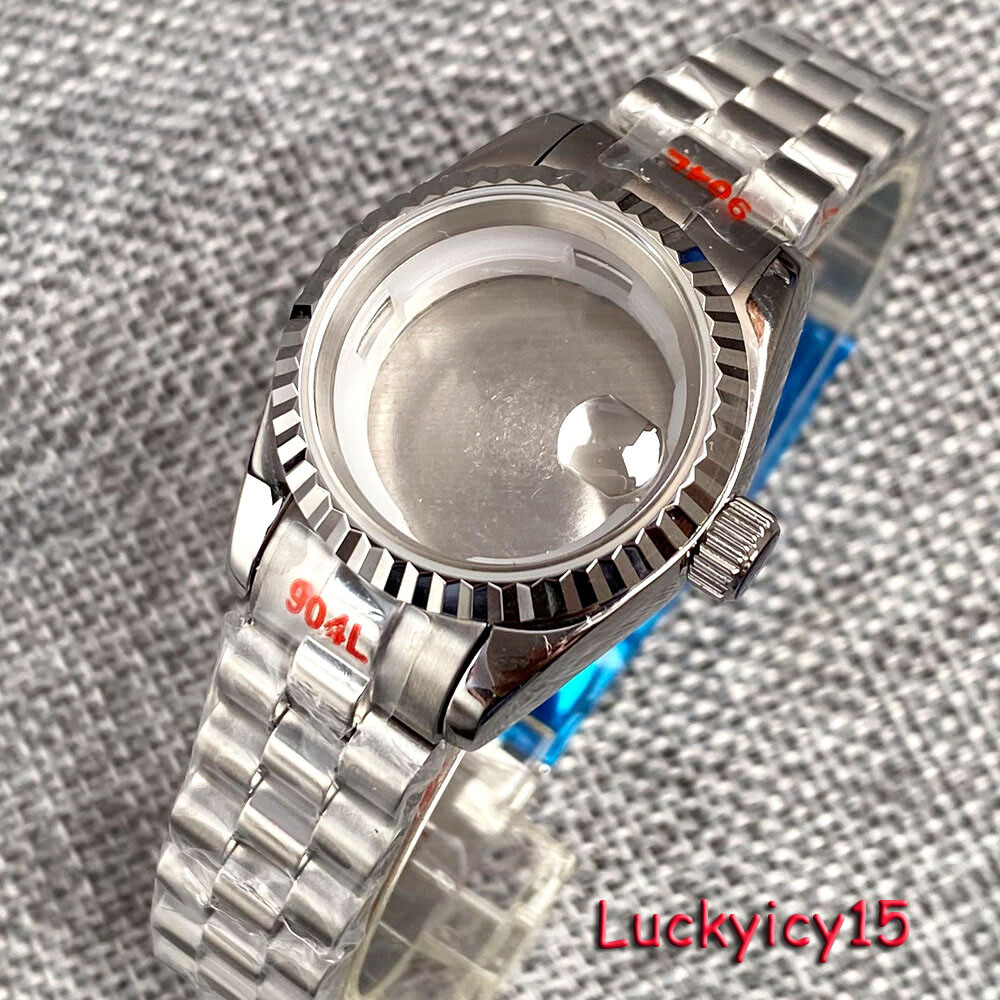 Fit NH05 NH06 26mm Small Watch Case Lady Rose Gold Plated Two Tone Coin Bezel