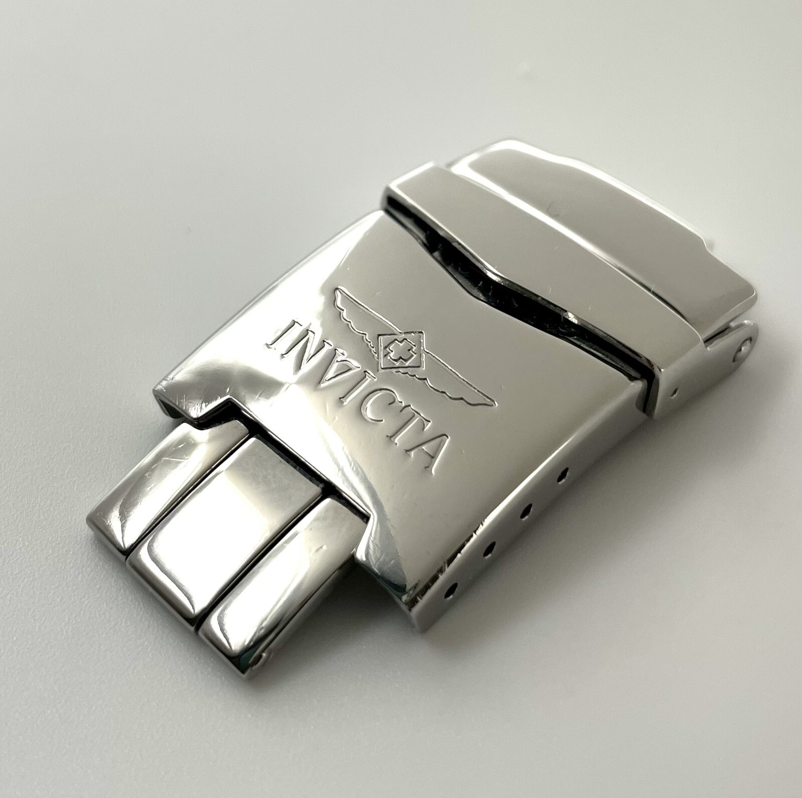 Preowned Genuine Invicta #1250 Tritnite Limited Edition 20mm S/S Folding Clasp