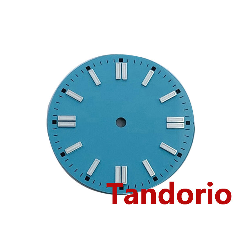 29mm black silver blue green orange yellow watch dial luminous fit NH35 NH36