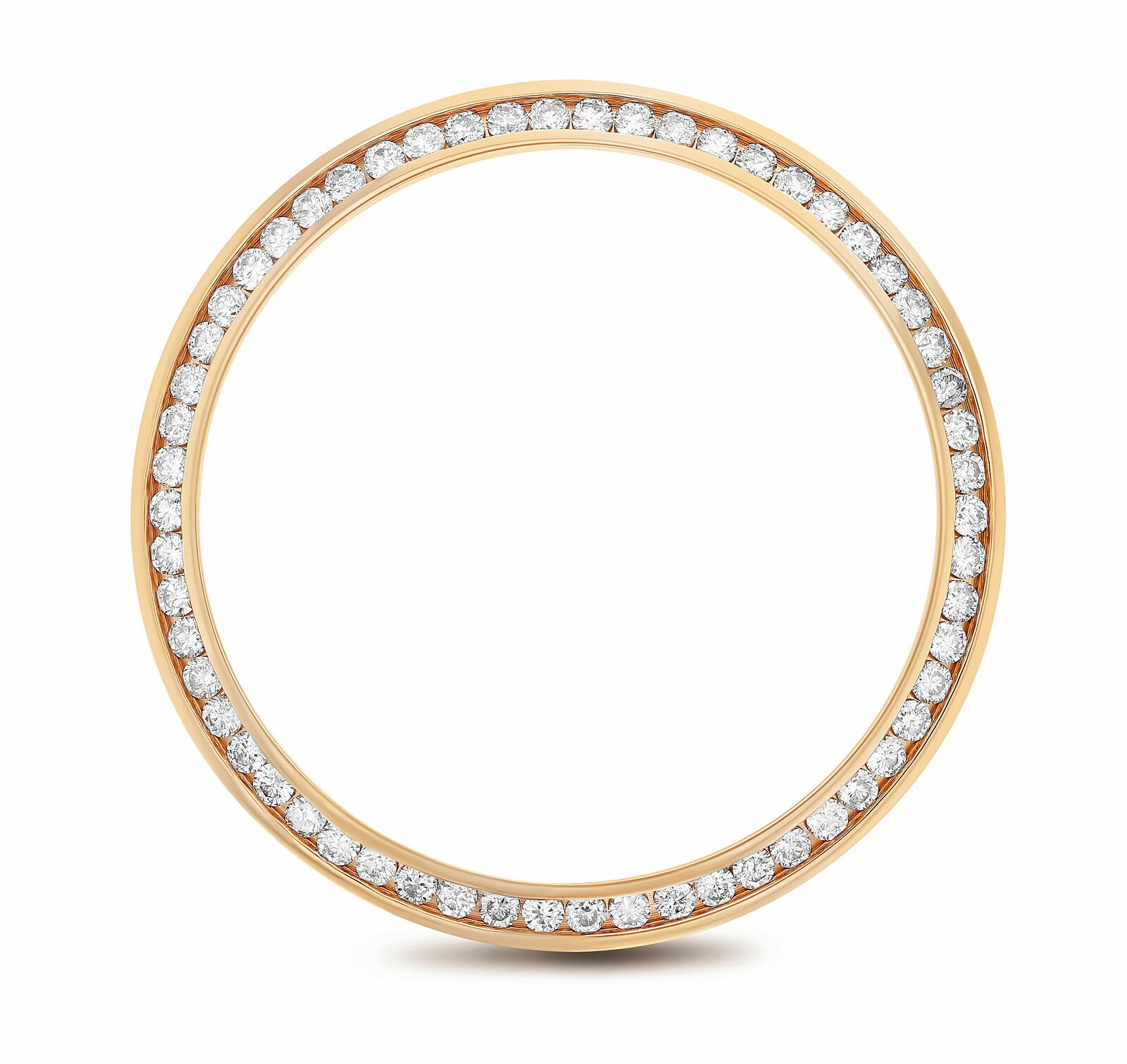 36MM 1.3CT CHANNEL SET NATURAL DIAMOND BEZEL 18K ROSE GOLD FOR ROLEX DATEJUST