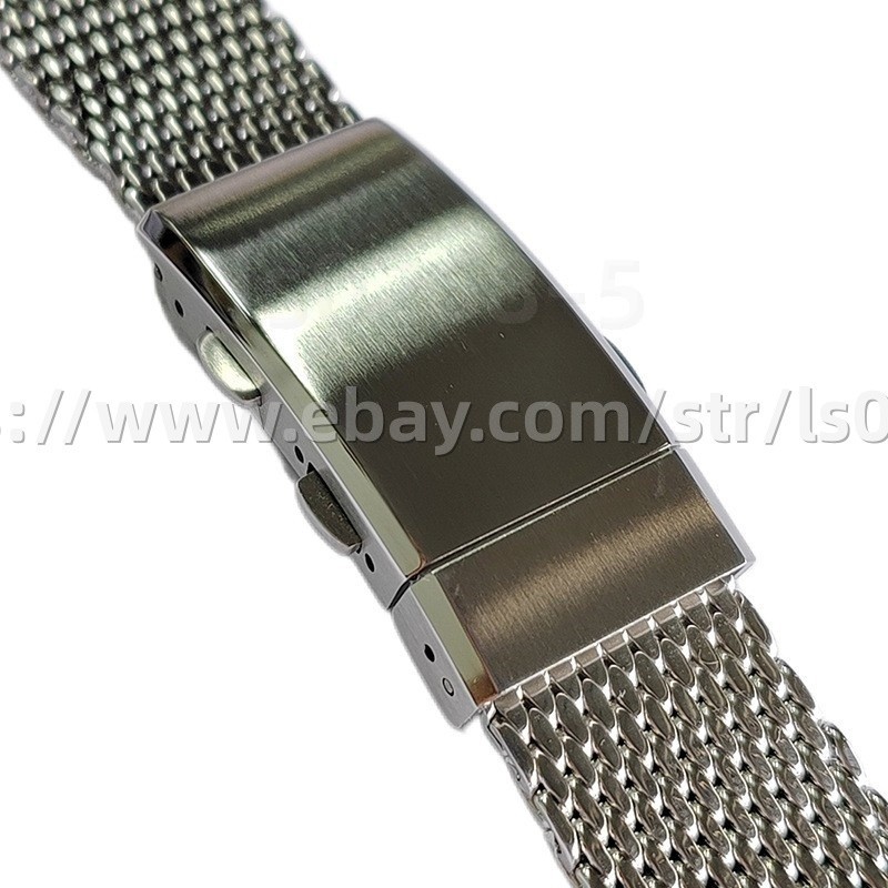 High Quality 20mm 316L Stainless Steel Mesh Watch Band Strap Bracelet Adjustable