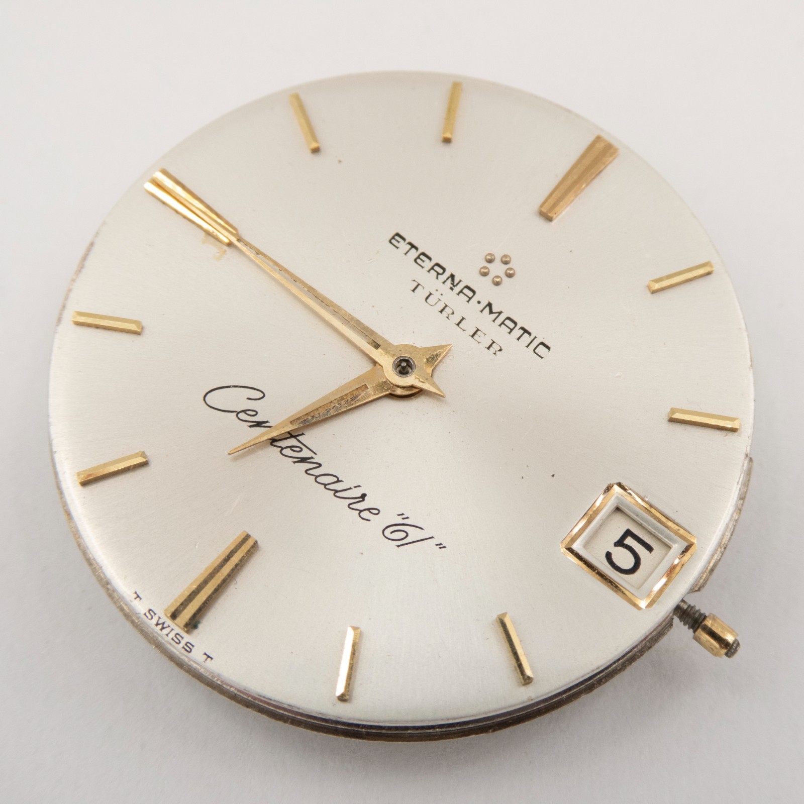 Vintage Eterna Matic Caliber 1438U 21-Jewel Automatic Wristwatch Movement, Runs