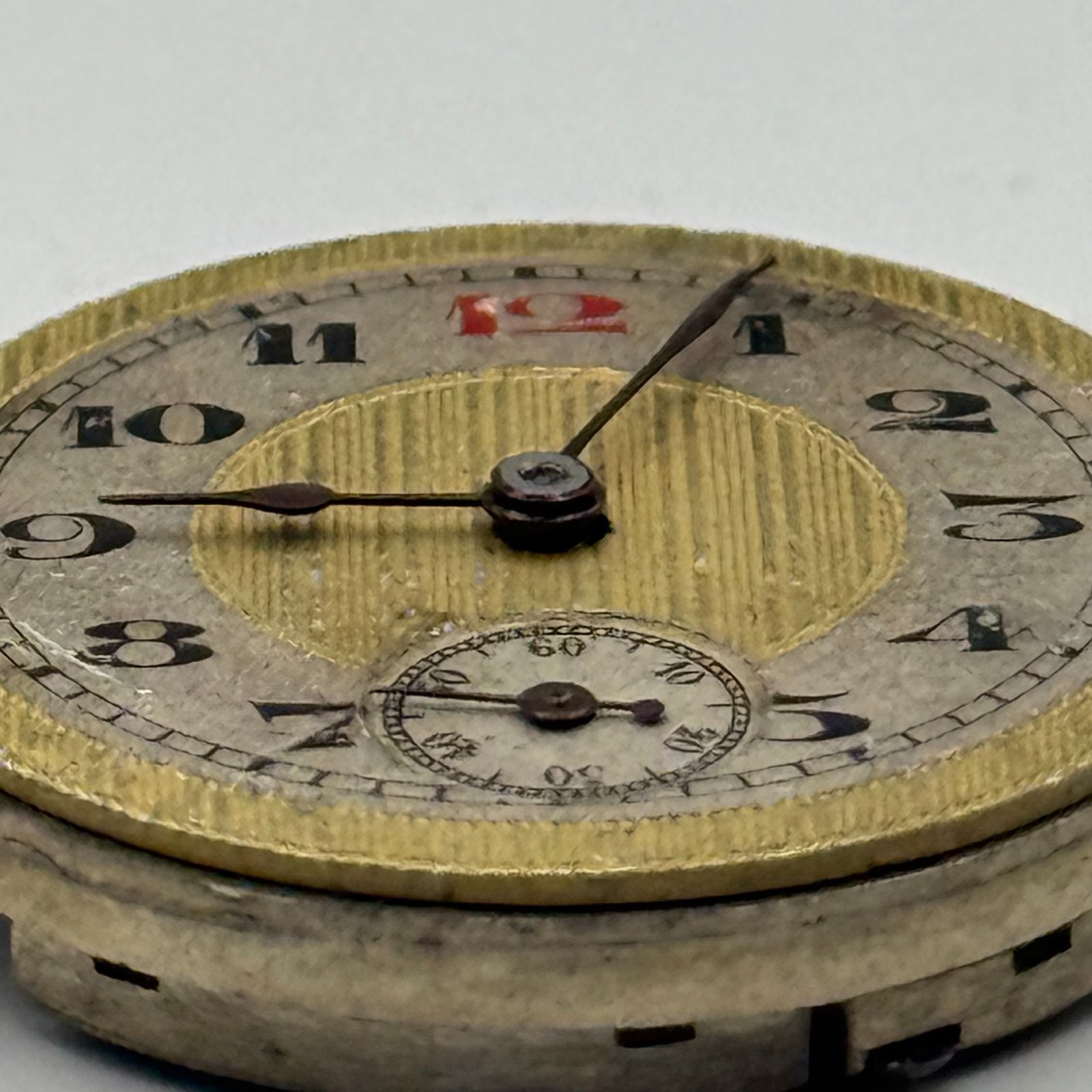 Dreadnought Watch Movement 15 Jewels Sub Seconds Manual Wind Vintage Parts 24.7m