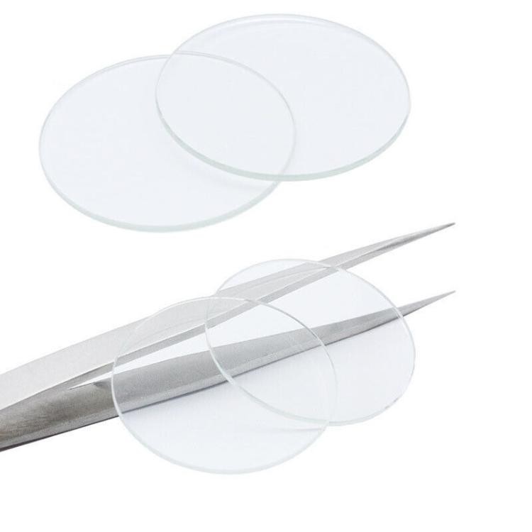 2Pcs 25mm to 40mm Flat Round Watch Glass Crystal 3.0mm Replacement Lens Mirrors