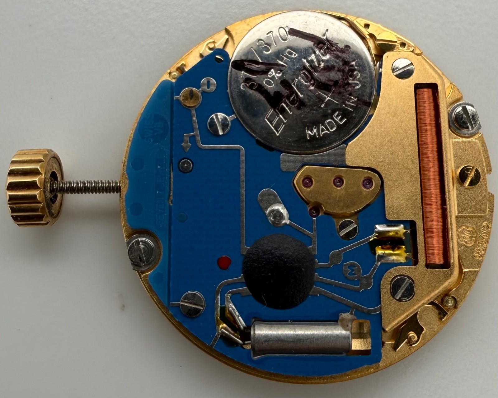 Genuine Boucheron ETA 976.001 Swiss Quartz Movement Working Dial Crown Stem