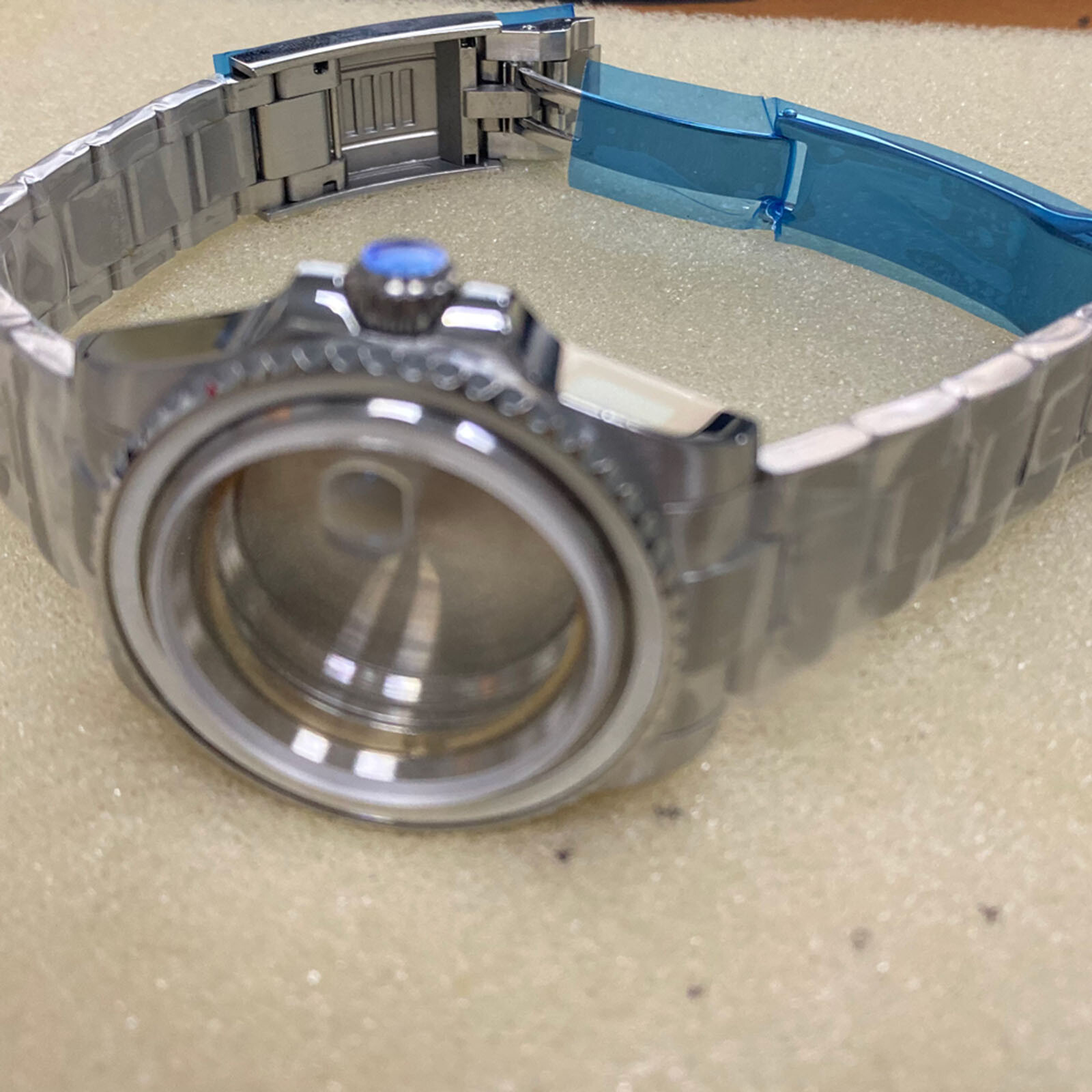 40MM Stainless Steel Bezel Watch Case w/ Band Strap for ETA 2836 Watch Movement