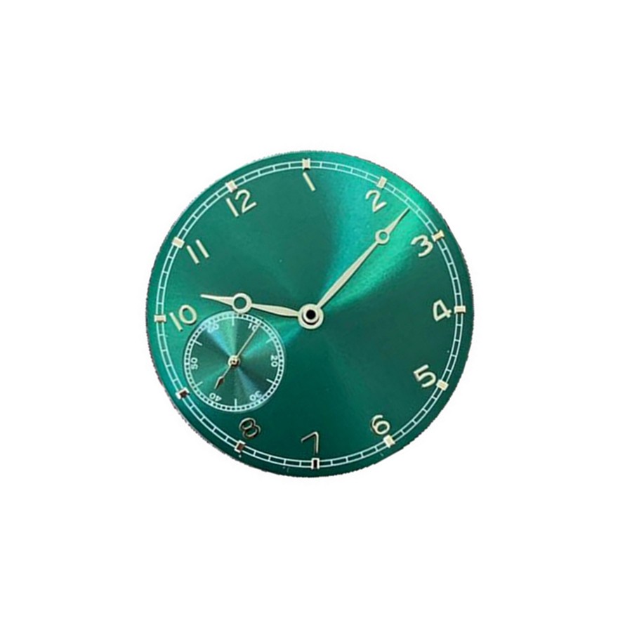 Green+Silver 37mm Watch Dial With Hands Parts for ETA 6497 ST3600 Movement Watch