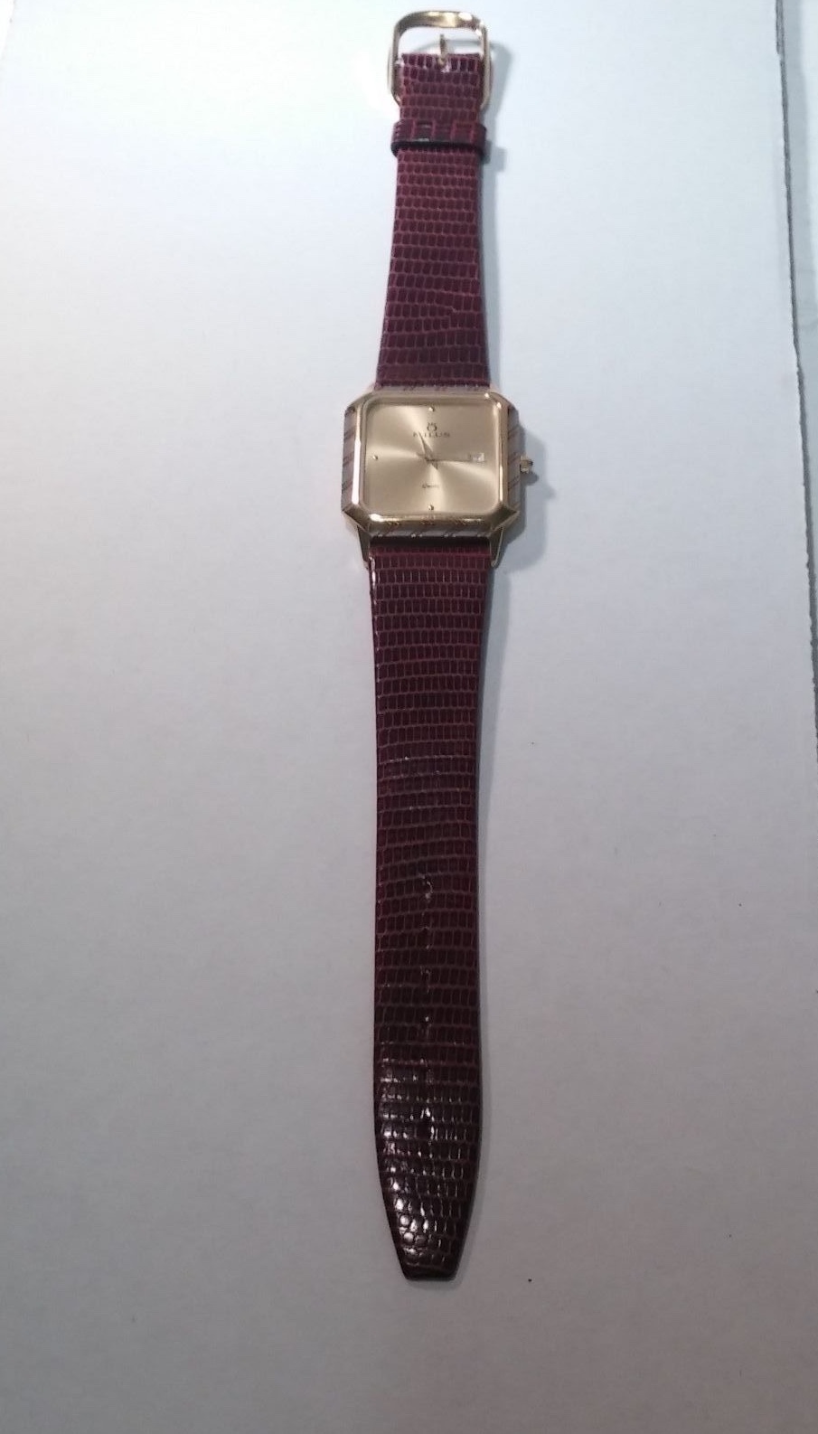 Milus ladys watch 956.112 movement, NEW, yellow, Lizard Band brown