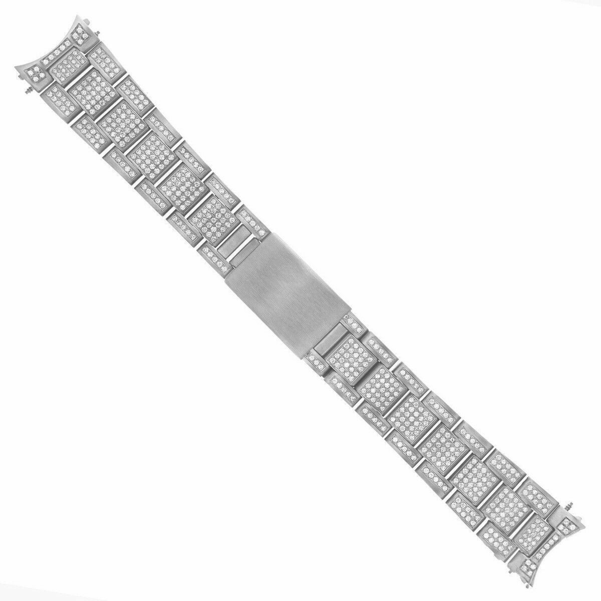 20MM NATURAL DIAMOND SS STEEL OYSTER WATCH BAND ROLEX 5.15CT 16800 16700 16710