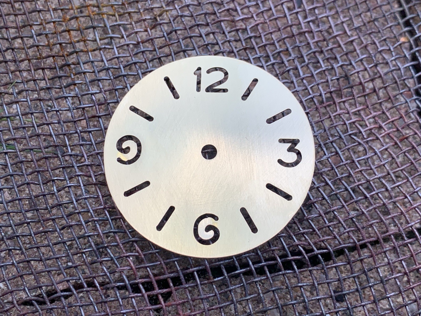 PAM skeleton / Ø 39 mm – watch dial , engraved / brass