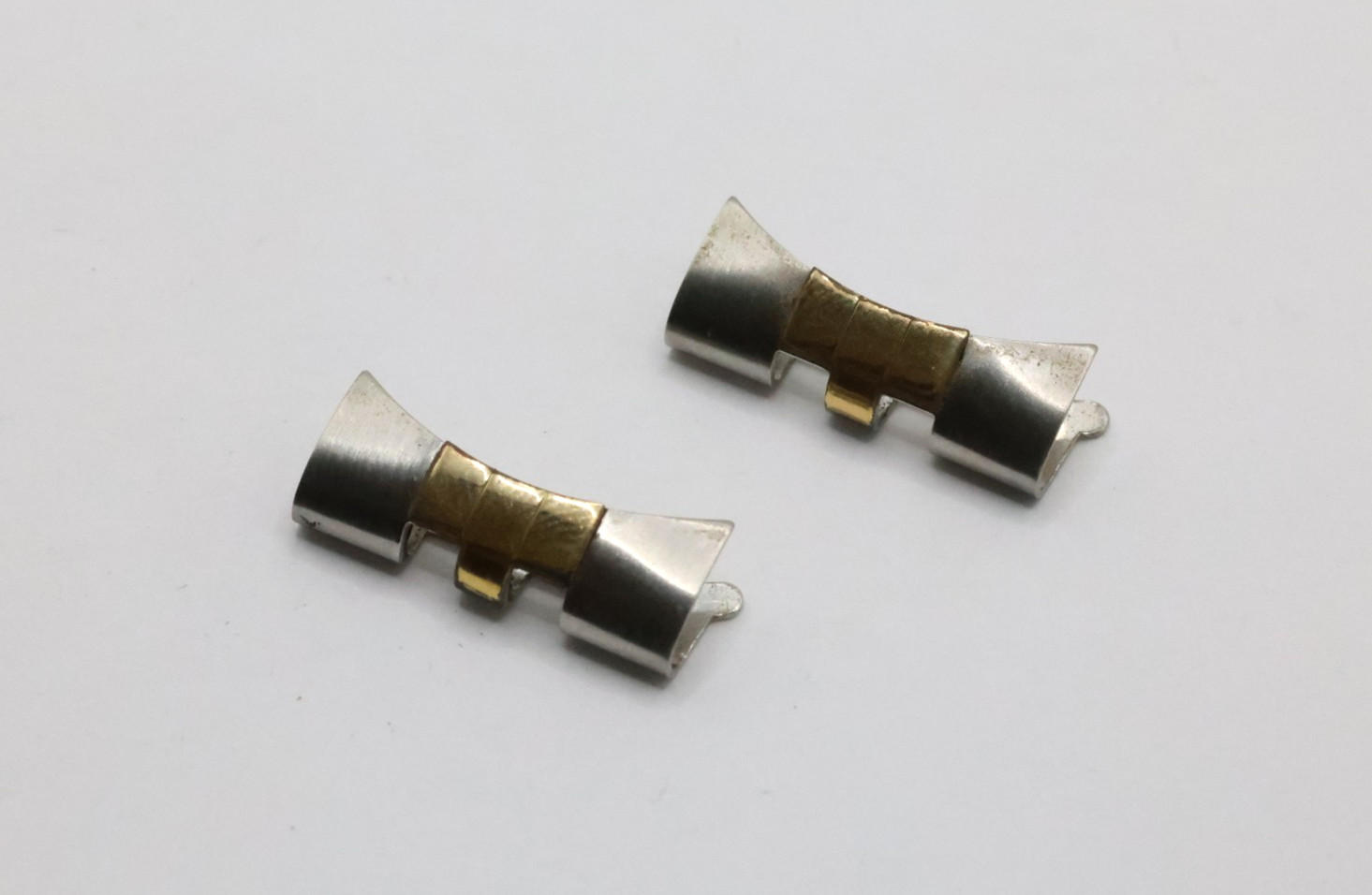 Authentic 455J Rolex End Links 20mm 18k Yellow Gold & Stainless Steel #636