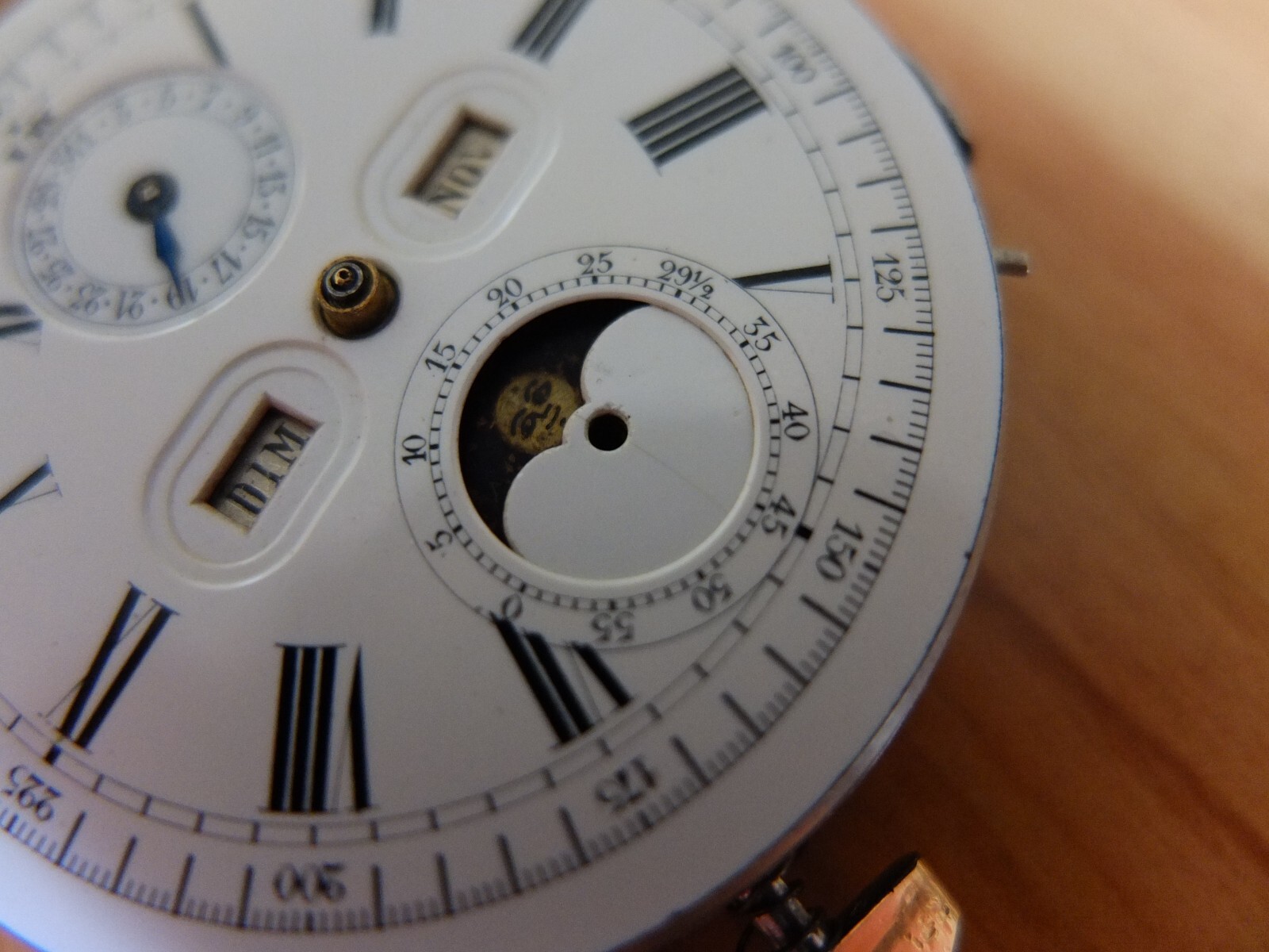 Chronograph Repeater Calendar Moon Phase Movement Pocket Watch