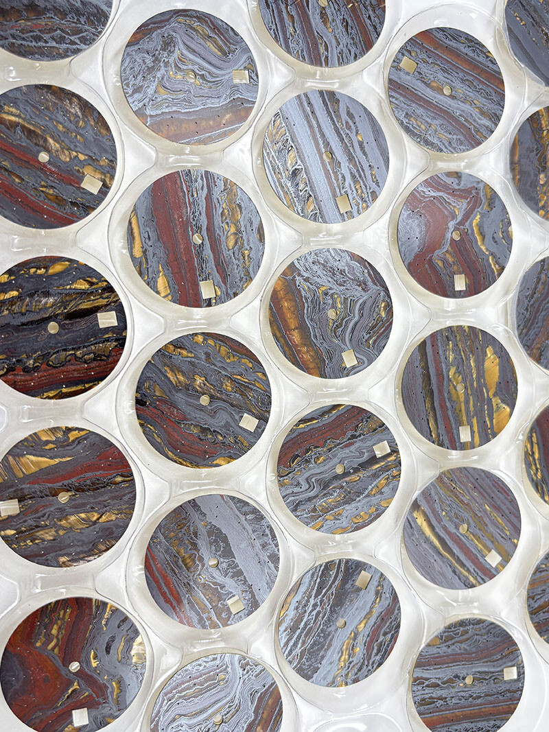 DS Natural Stone MM NH35 Dial Iron Yellow Tiger’s Eye S Mod HQ Blue Lume Custom