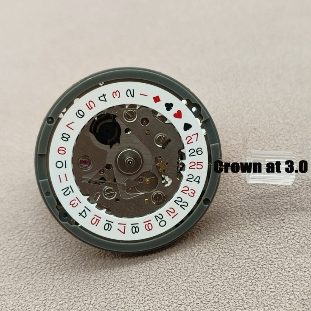 Japan NH35 NH35A Movement Black Spade Automatic Mechanical SKX007 Crown At 3/3.8