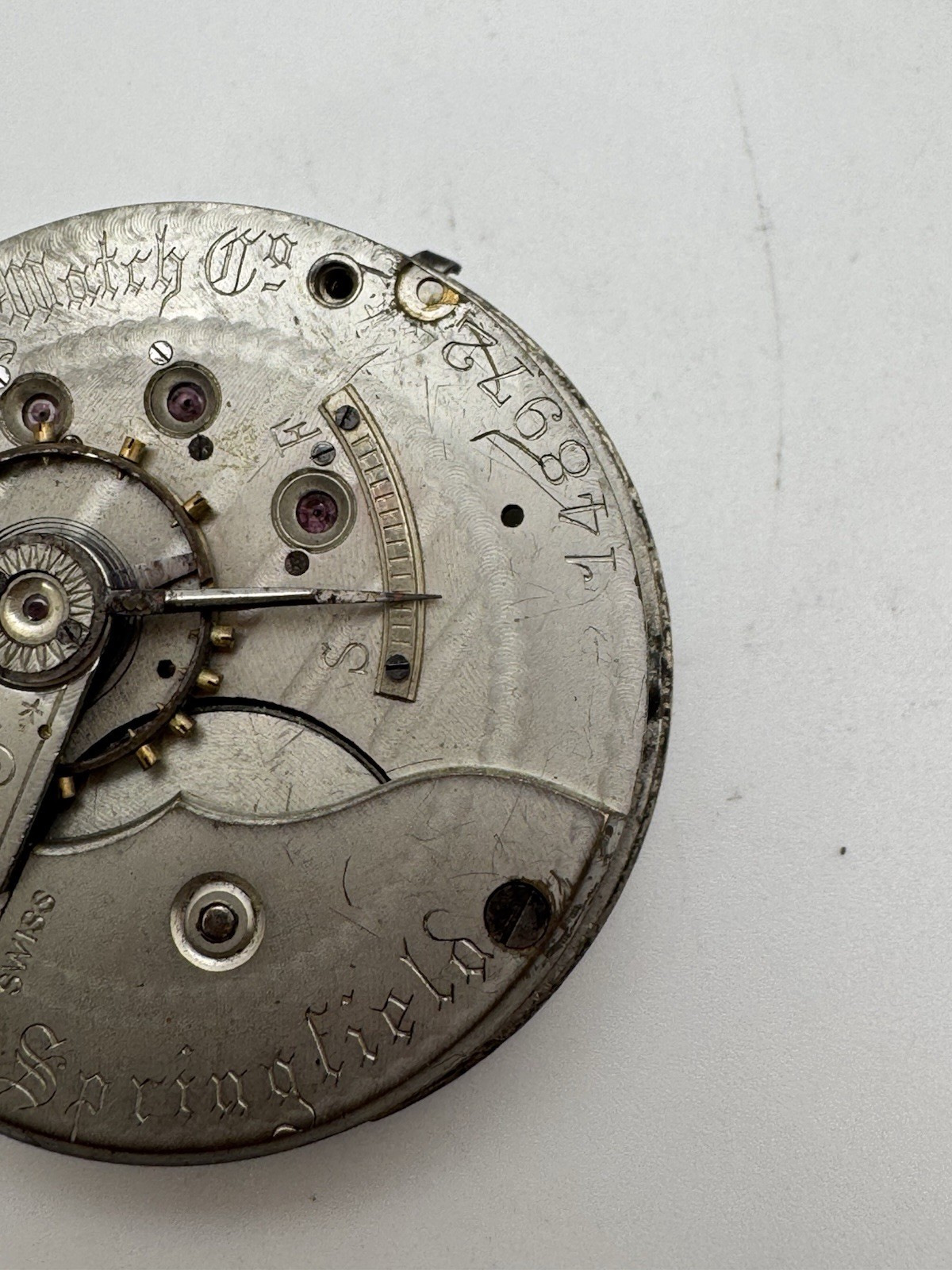 Sterling Watch Co. Springfield 18s 7 Jewels 45mm For restoration Or Parts