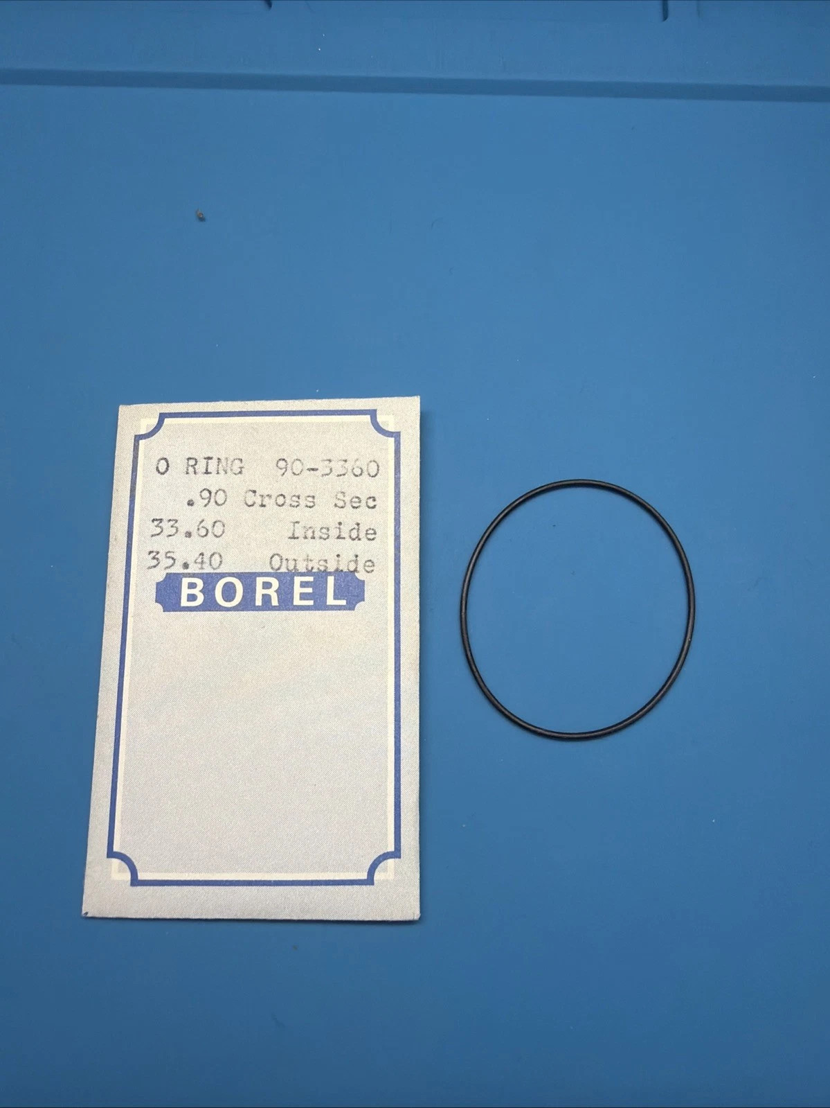 Borel O-Ring 90-3360 Watch Gasket 33.60mm ID x 35.40mm OD x 0.90mm CS