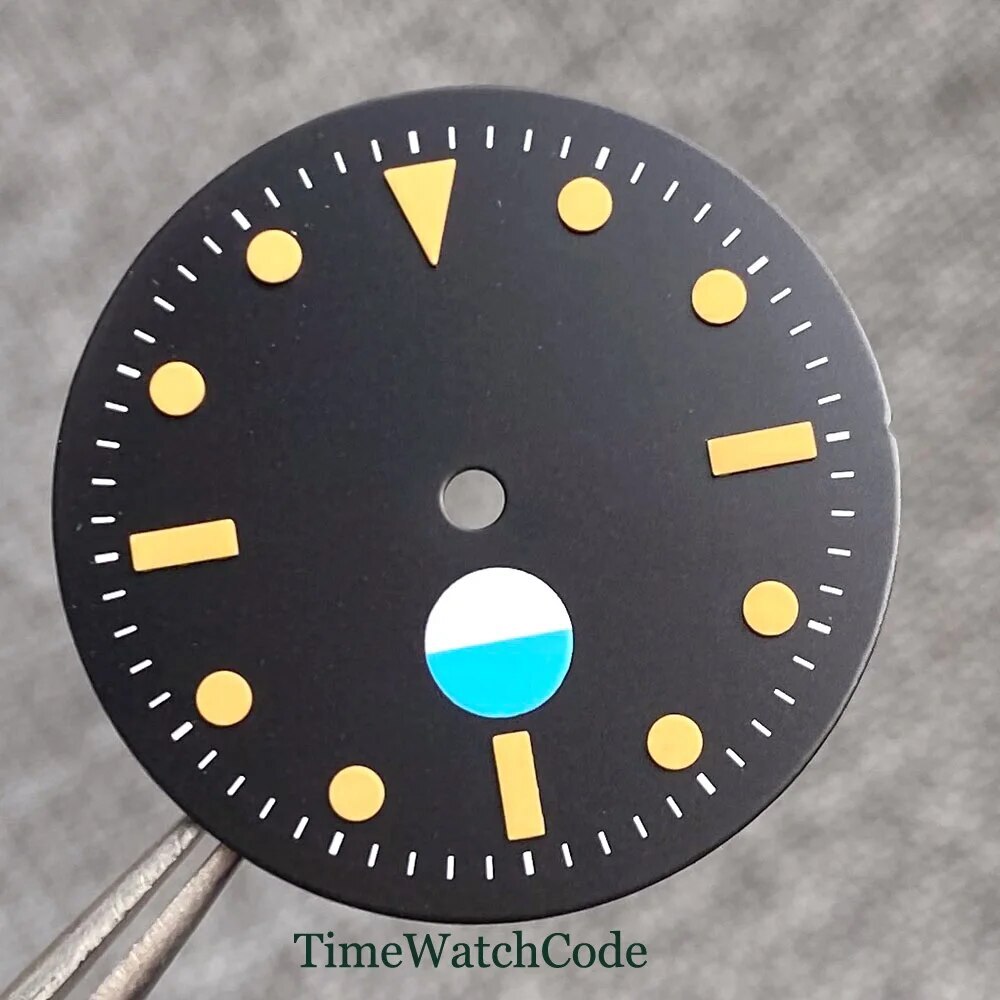 Luminous Black Watch Dial Face 29mm for NH35 NH36 ETA2824 PT5000 SW200 Movement